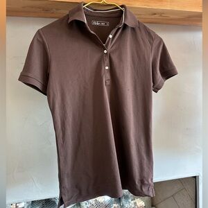 Retro Lady Hagen Brown Golf Polo - Size Small